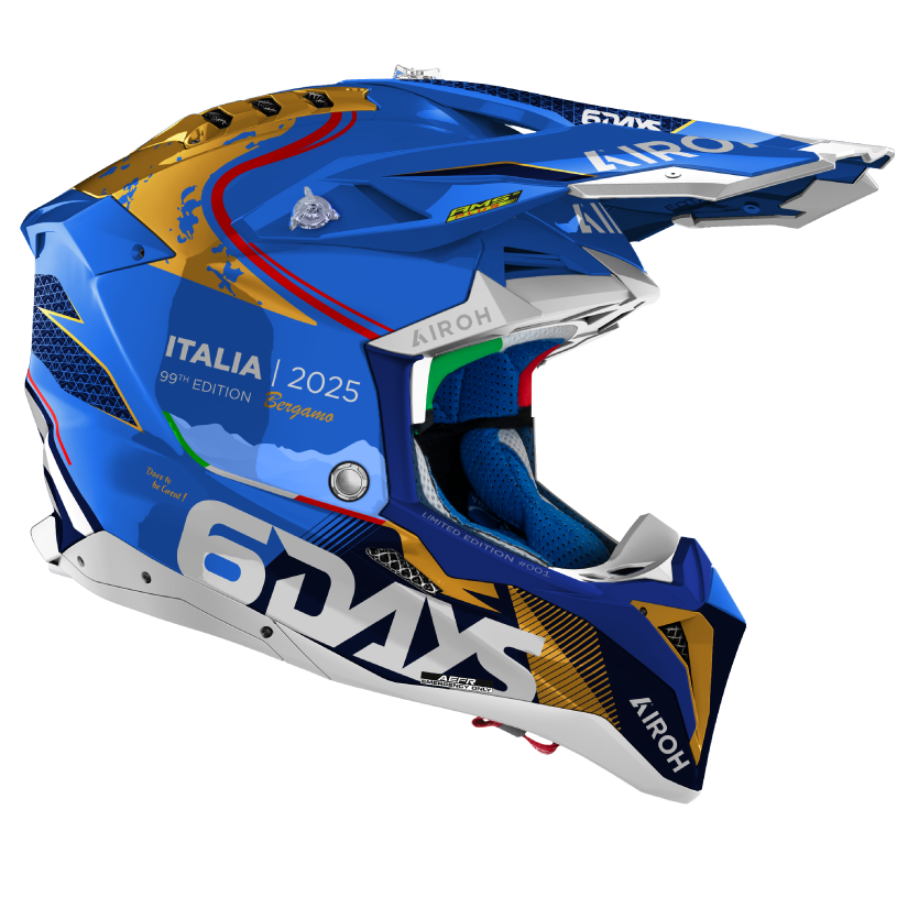 CASCO AIROH AVIATOR 3 III SIX DAYS BERGAMO ITALIA 2025 LIMITED EDITION