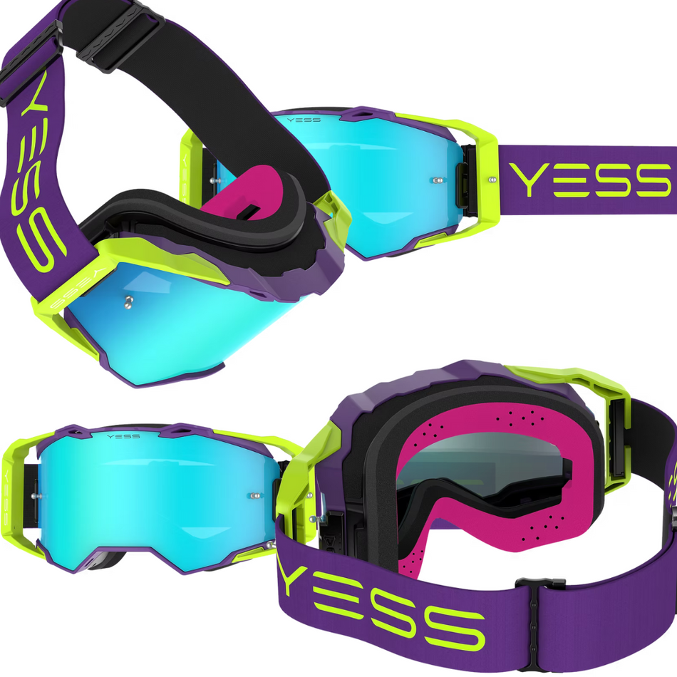 MASCHERA MOTO PURPLE SPARK YESS BRAND