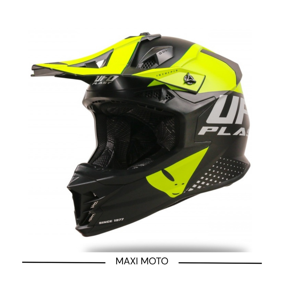 Casco Ufo Intrepid Nero Giallo Fluorescente