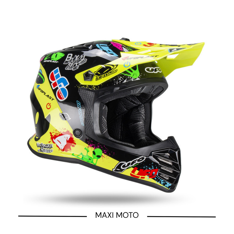 Casco Ufo Korey Junior Nero Giallo