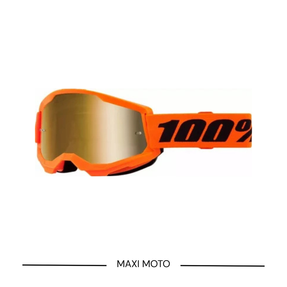 Maschera 100% Strata 2 Orange Mirror Lens