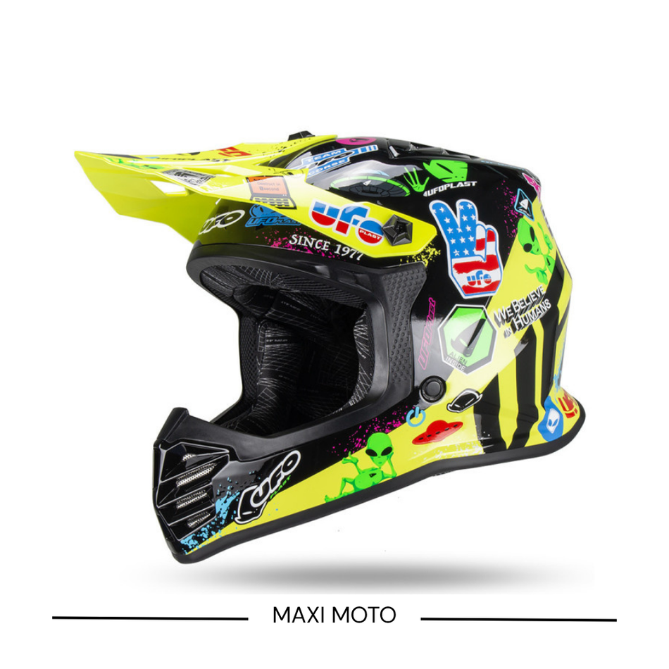 Casco Ufo Korey Junior Nero Giallo