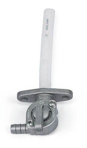 Rubinetto benzina universale destro con riserva - Interasse fori 34 mm