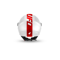 CASCO JET UFO NIXIE BIANCO E ROSSO