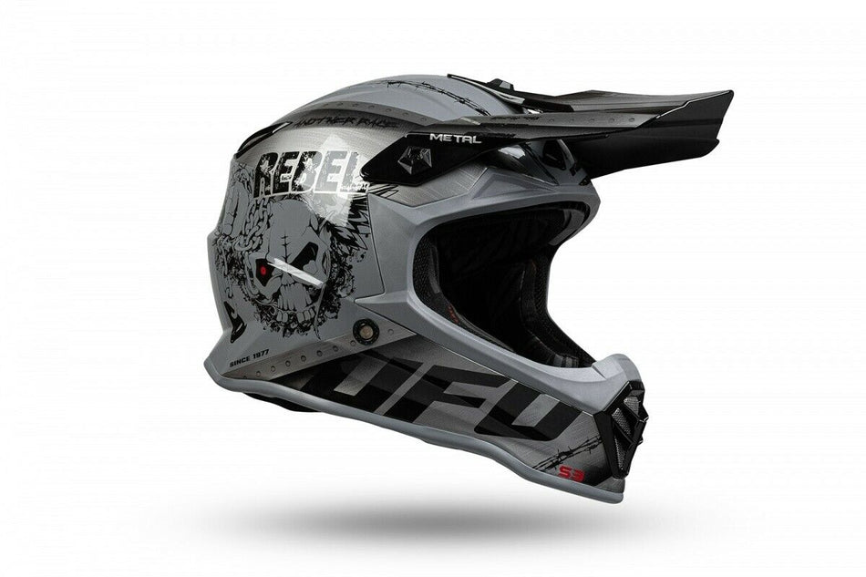 Casco Cross Junior HE160 Metal and Black Ufo