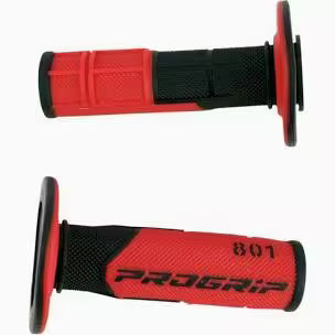 MANOPOLE MOTO MOTOCROSS PROGRIP NERE E ROSSE